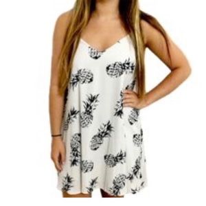 Black and Beige Pineapple Shift Dress